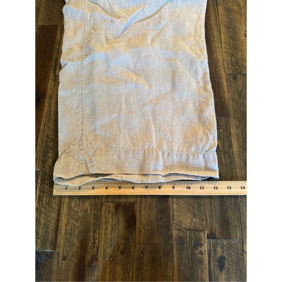 J. Crew 100% linen wide leg pants size large breathable beach coastal - Picture 8 of 8